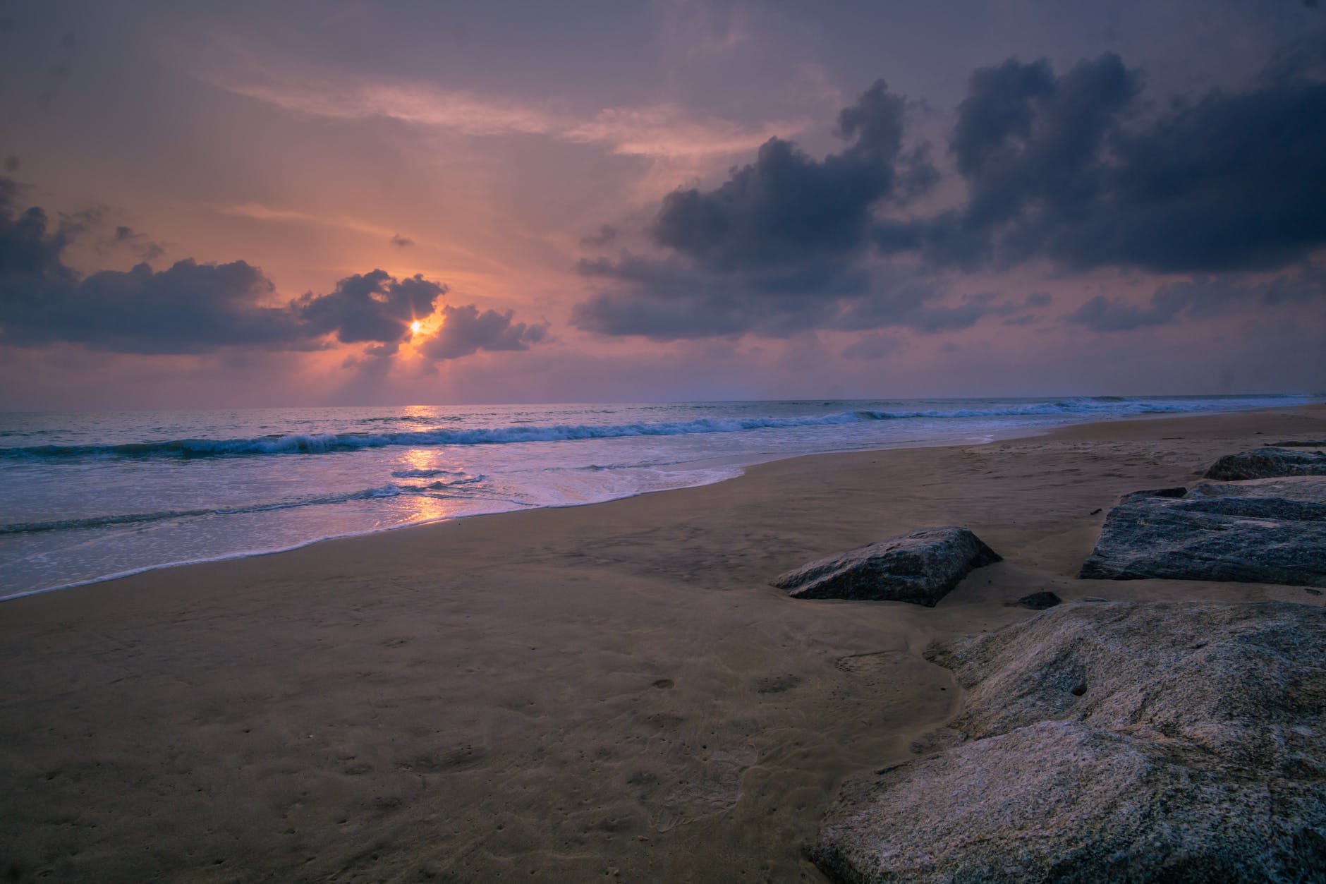sea dawn landscape nature